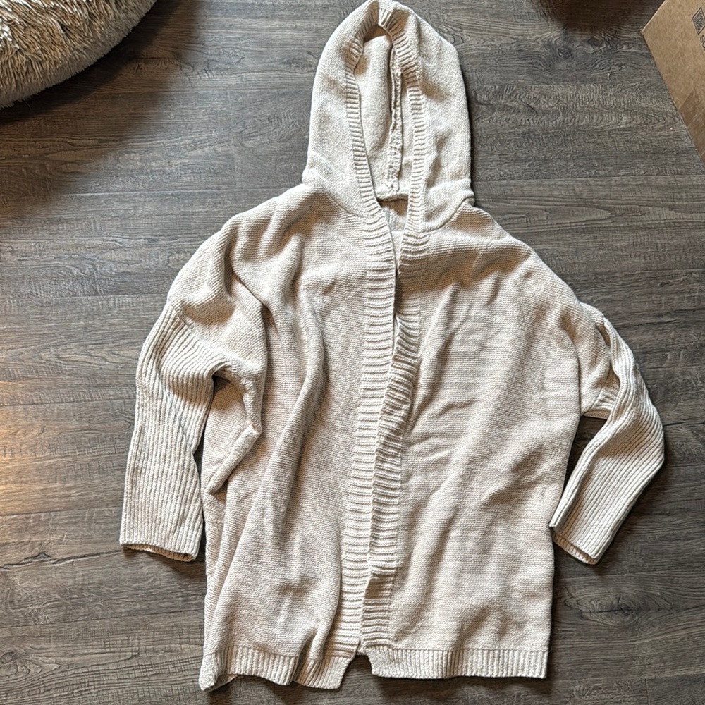 Cozy Cream Hooded Cardigan